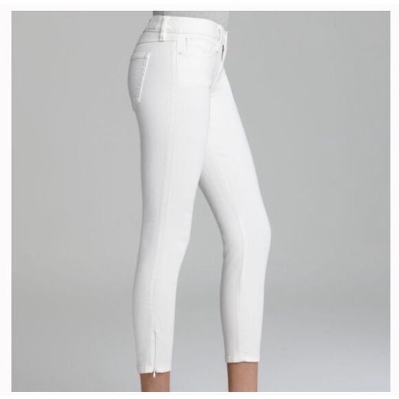 Guess Denim - Guess Brittney White Skinny Cropped Ankle Zip Jeans Size 29